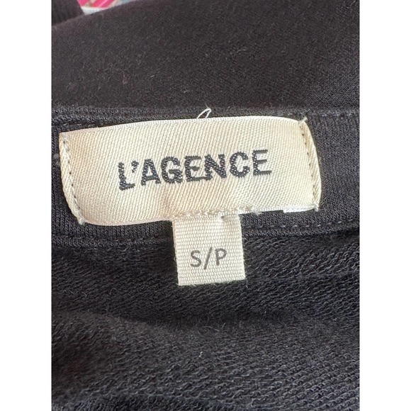 L'agence Black Josilyn Lace Up Sweatshirt size Small - Picture 5 of 12
